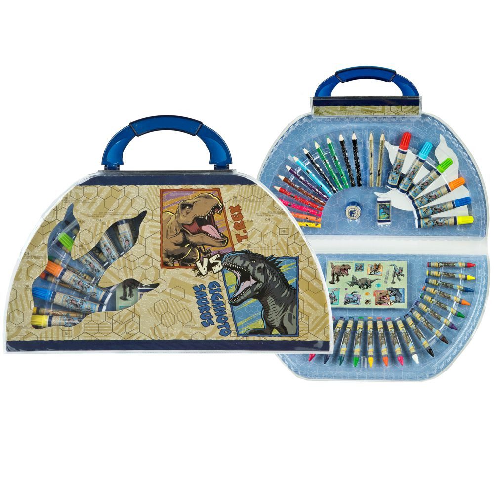 Jurassic World Kreativset Malkoffer 51-teilig Jurassic World Kreativ-Set Malen & Gestalten