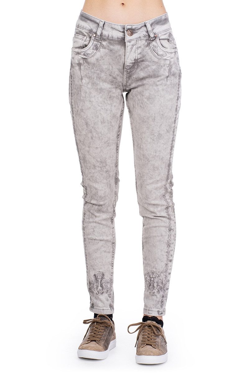 Hangowear Trachtenjeans Trachtenjeans Damen - HENDRINA LANG - hellgrau