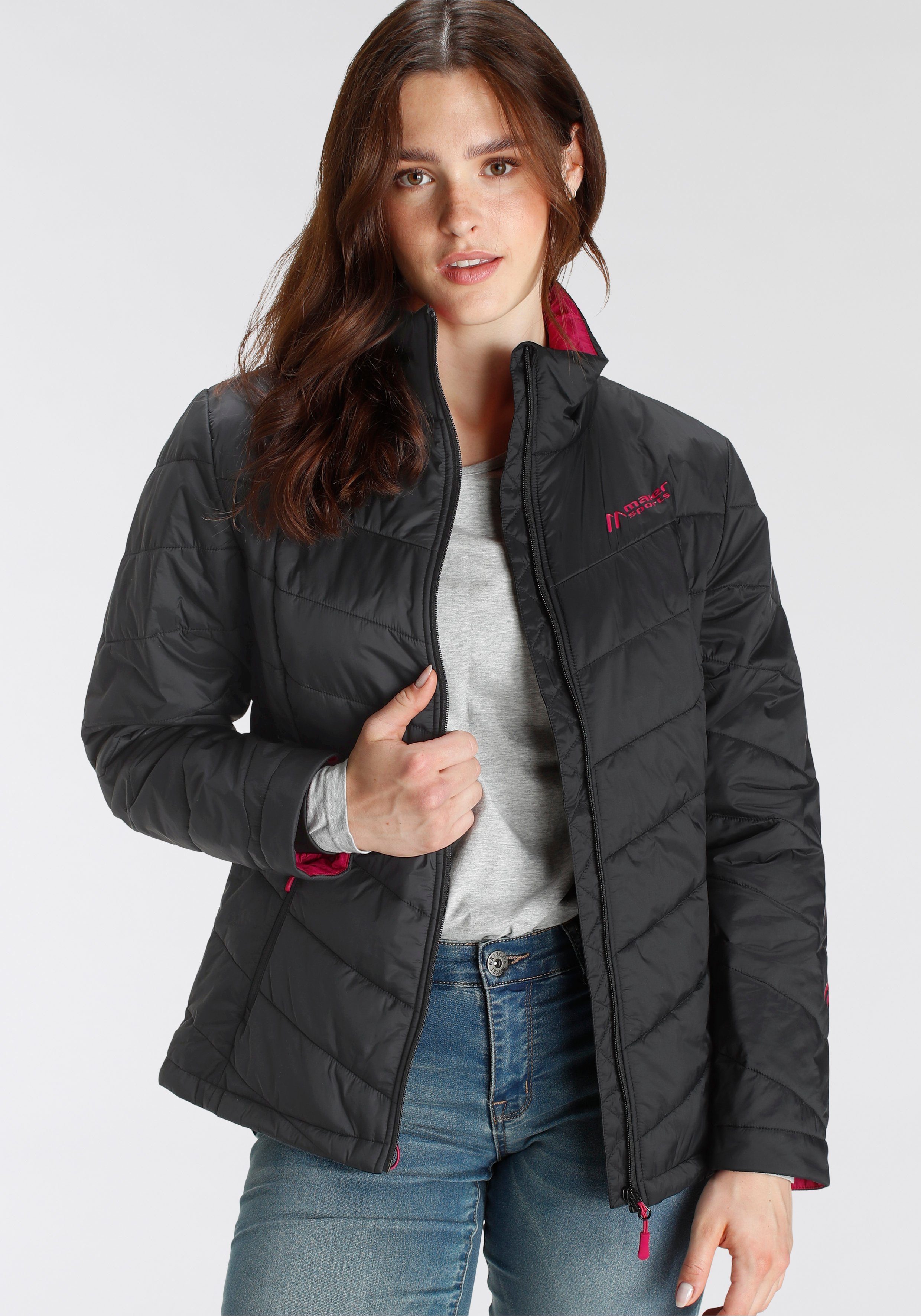 Steppjacke m-loft black auch in Steppjacke Maier Größen großen Sports erhältlich Damen