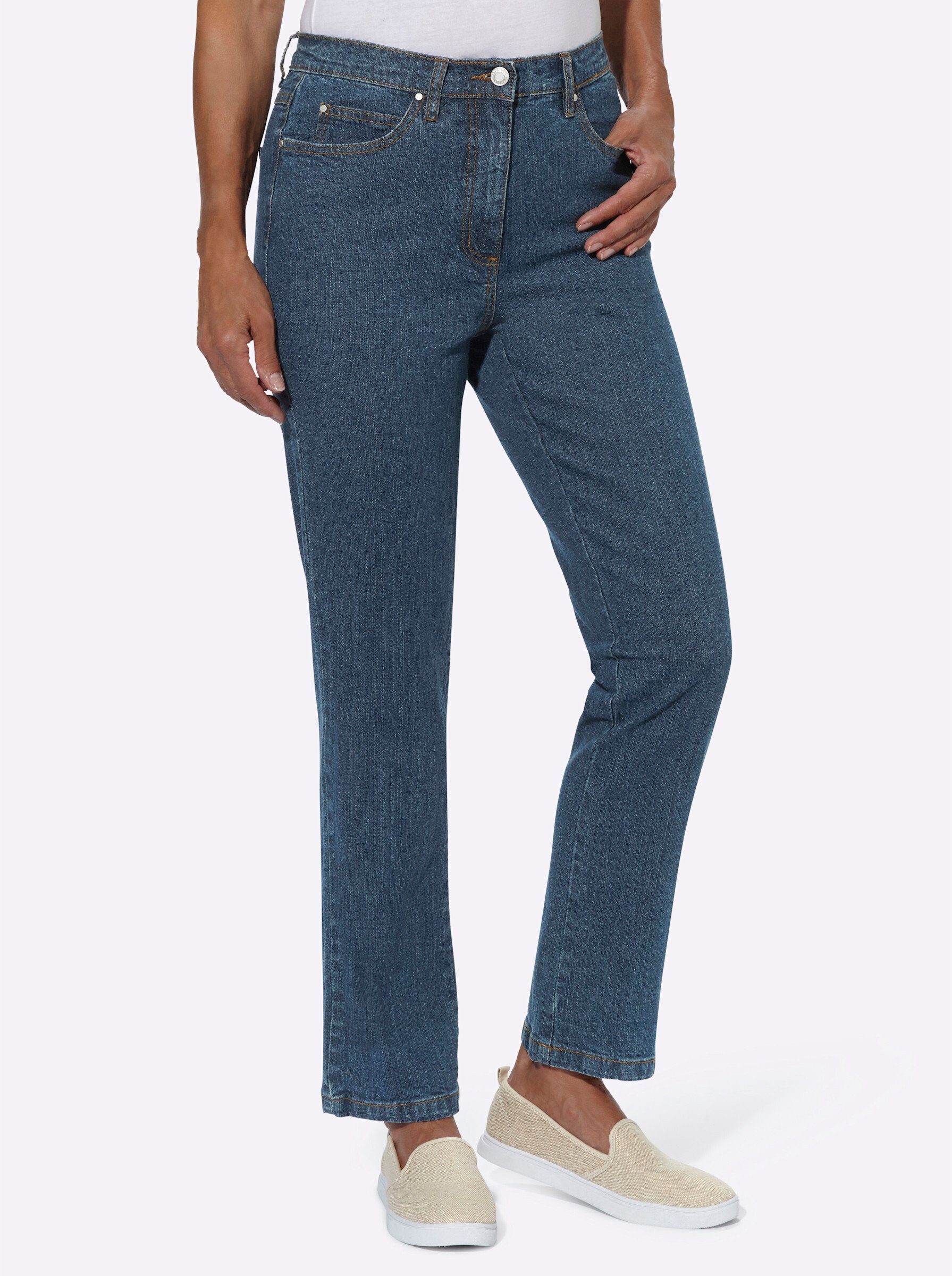 WITT WEIDEN Bequeme Jeans blue-stone-washed