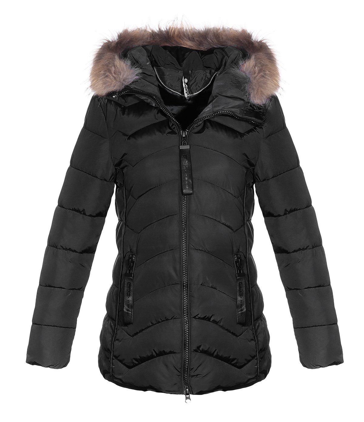 CLEO STYLE Winterjacke Jacke 1569 Schwarz XL
