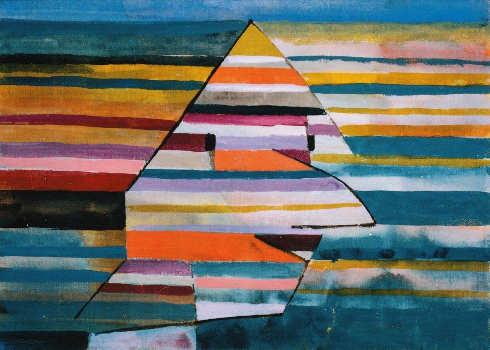 Postkarte Kunstkarte Paul Klee "Der Clown Pyramidal"