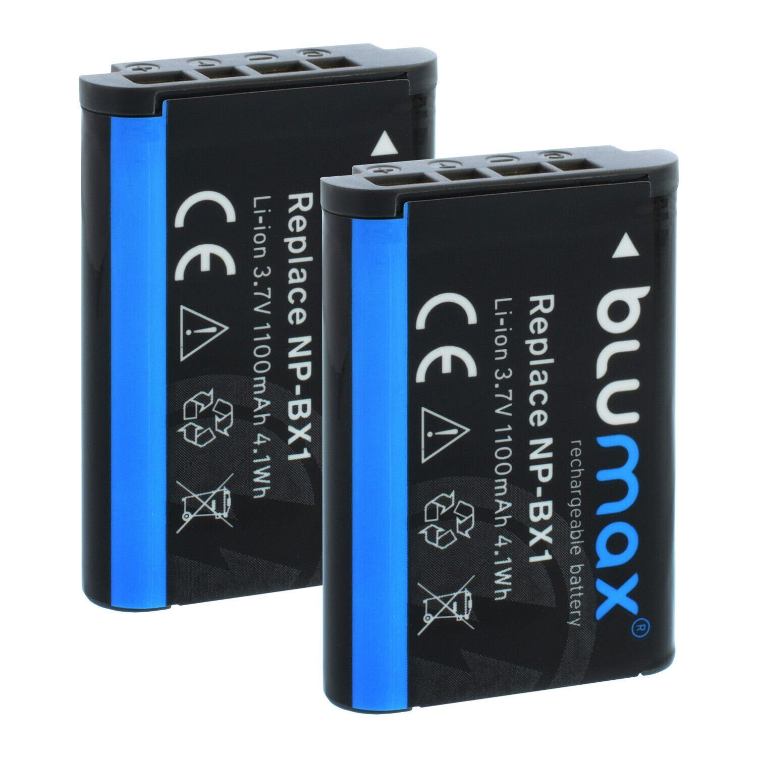 NP-BX1 Sony Blumax Kamera-Akku Lader Set 1100 mAh mit für RX100