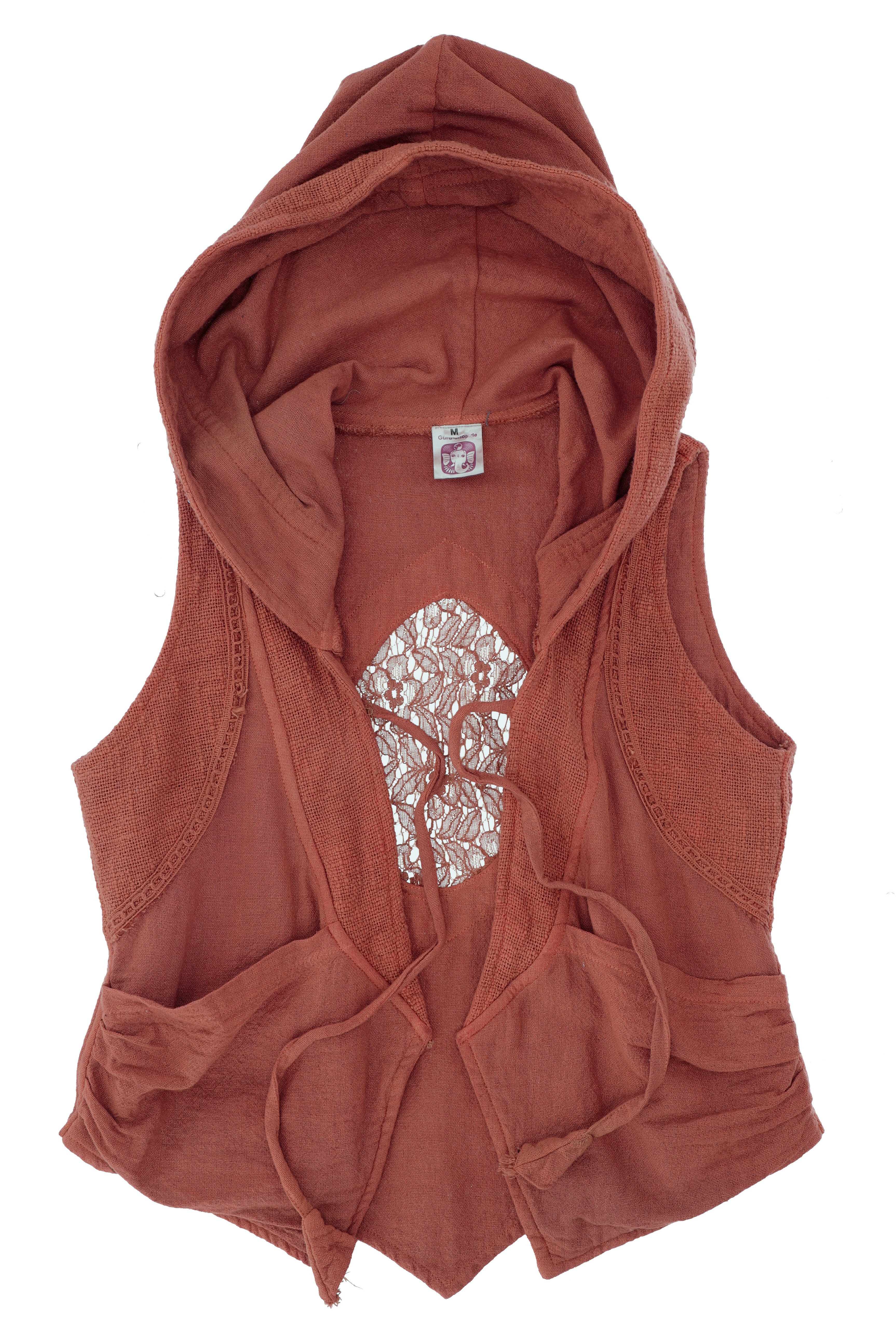 Guru-Shop T-Shirt Goa Psytrance Weste, Pixi Weste, Boho Weste mit.. alternative Bekleidung