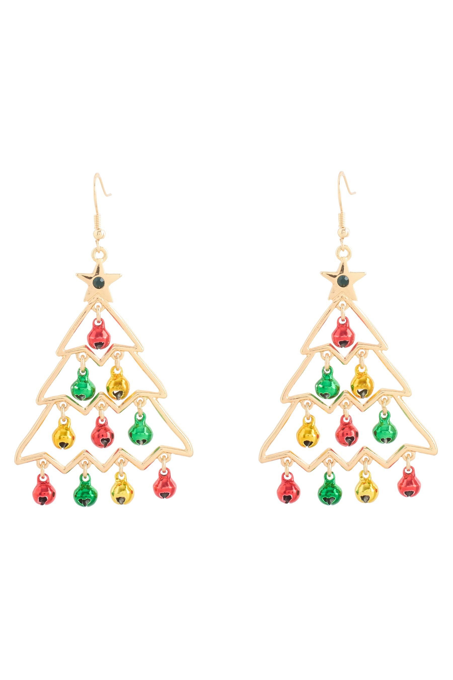 Paar Ohrhänger Ohrhänger mit Weihnachtsbaum