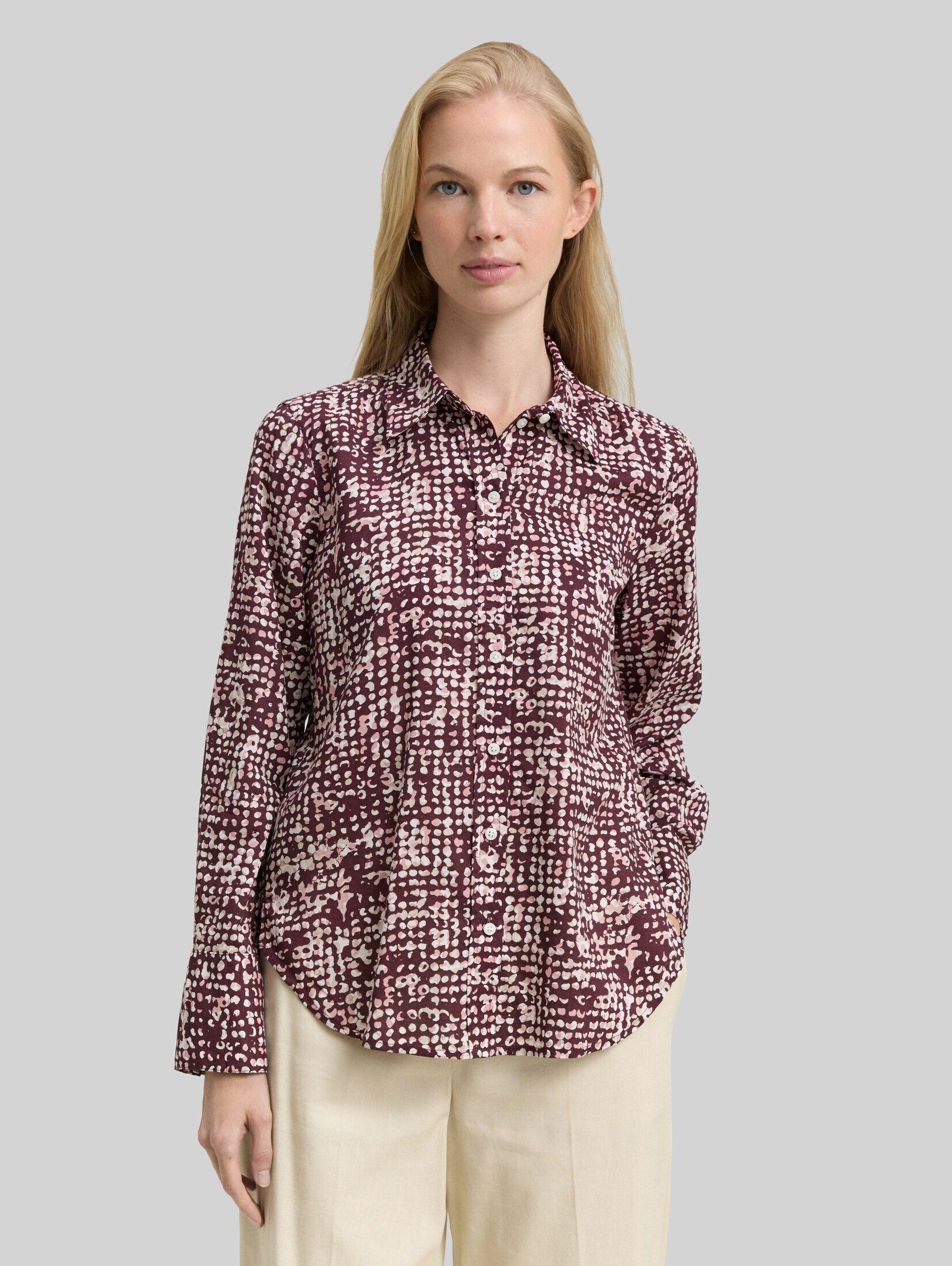 TOM TAILOR Langarmbluse Blusen & Shirts Hemdbluse mit Muster