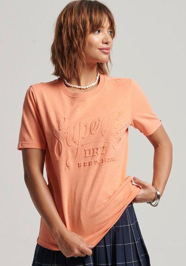 Superdry Rundhalsshirt VINTAGE SCRIP naranja marl | T-Shirts