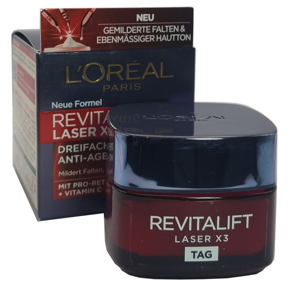 L'ORÉAL Gesichtscreme Anti-Aging-Creme Revitalift 50ml X3 PARIS Laser