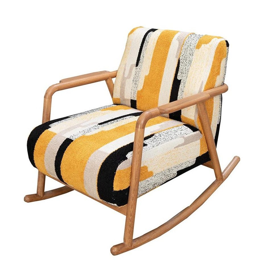 JVmoebel Schaukelstuhl Moderner Wohnzimmerstuhl – Designer Einsitzer Bunder Schaukelstuhl (1 St), Made in Europa