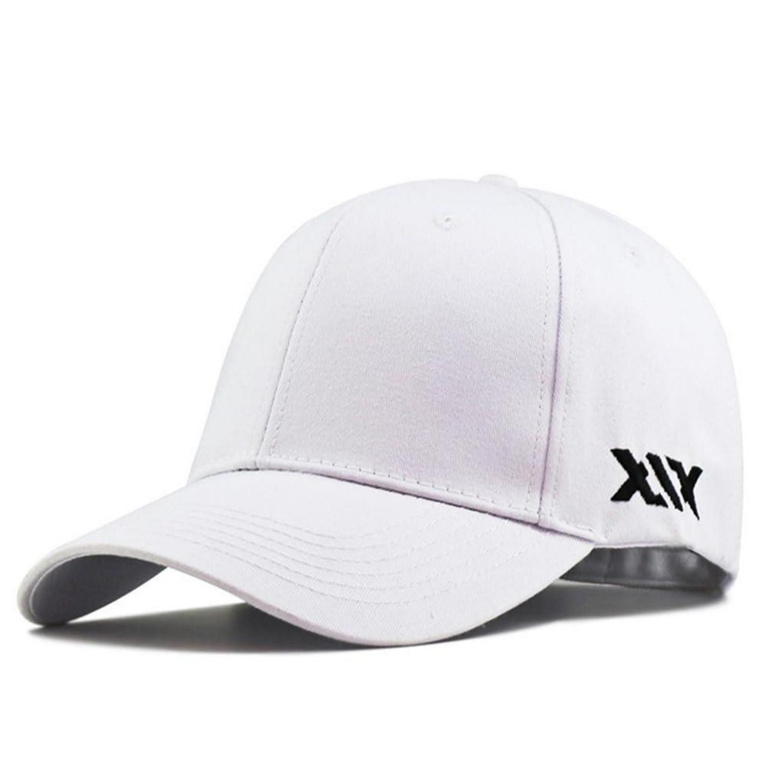 Baseball Cap Basecap Herren Damen Unisex Baumwolle Größenverstellbar XXL 1 Weiß