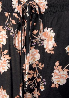 LASCANA Strandhose mit floralem Alloverdruck und Taschen, elastisch, lockere Passform