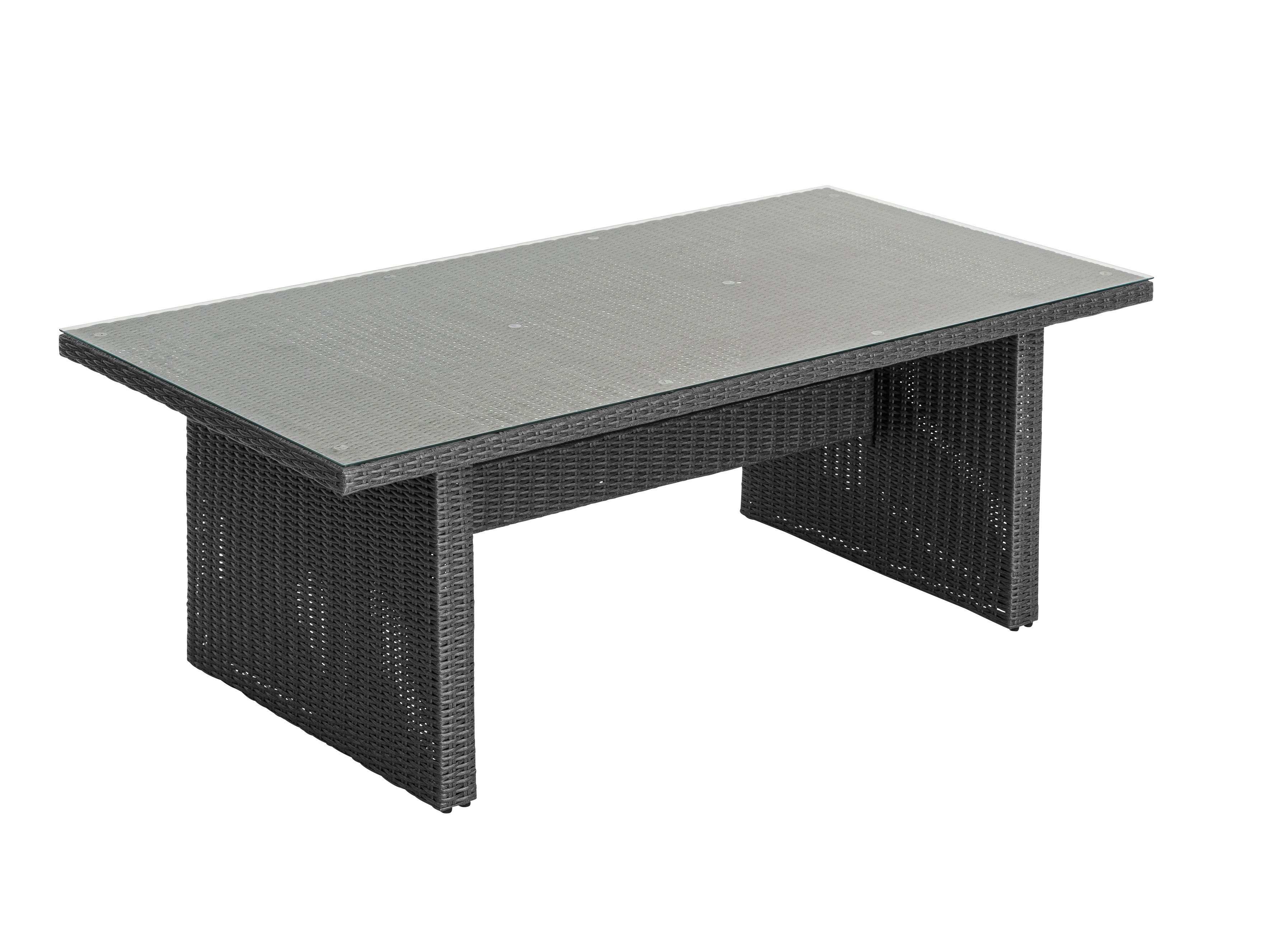 KONIFERA Garten-Essgruppe »New Paris«, (Set, 25-tlg., 8 Sessel, Rückenlehne verstellbar, Tisch 100x200x75 cm, inkl. Auflagen), Aluminium/Polyrattan