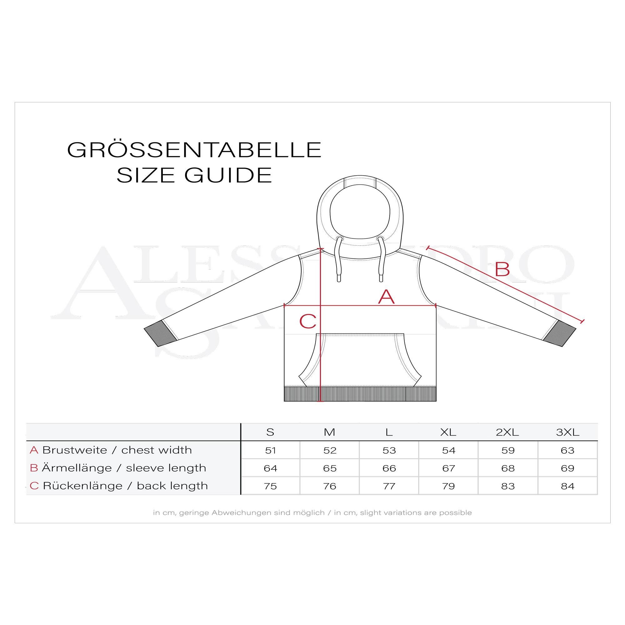Alessandro Salvarini Hoodie Herren Longsleeve Oversize – Biker Look mit Kapuze Langarm Hoodie mit Stretch und Stepp-Einsätzen