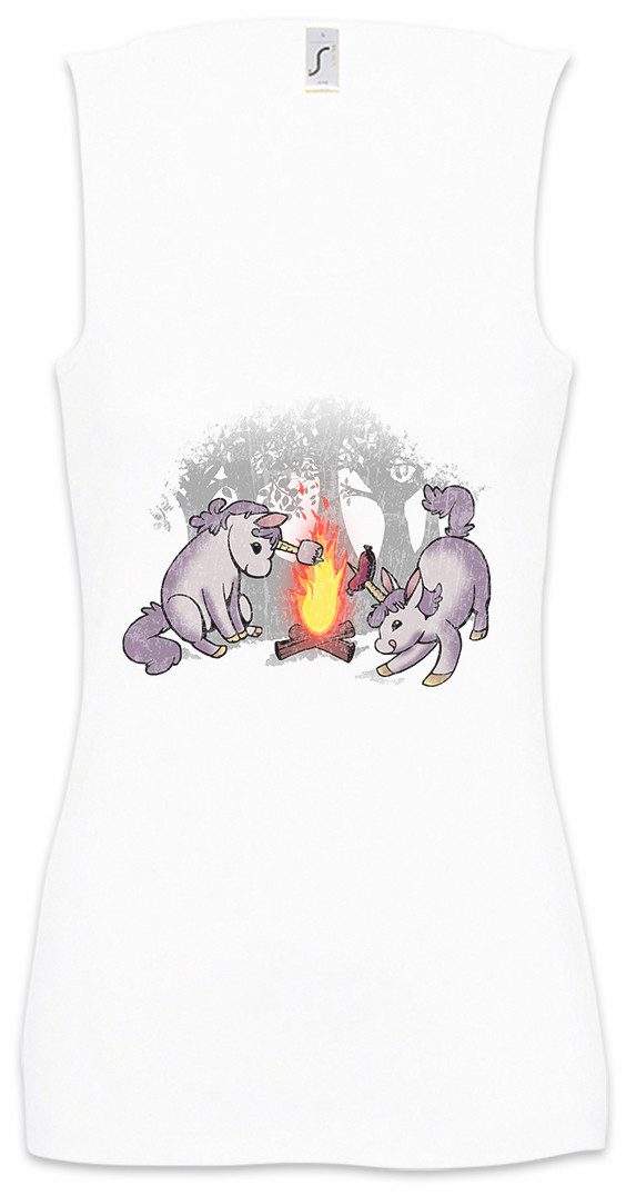 Tanktop Campicorns I Ärmelloses Damen T-Shirt Einhorn Regenbogen Horn Unicorn