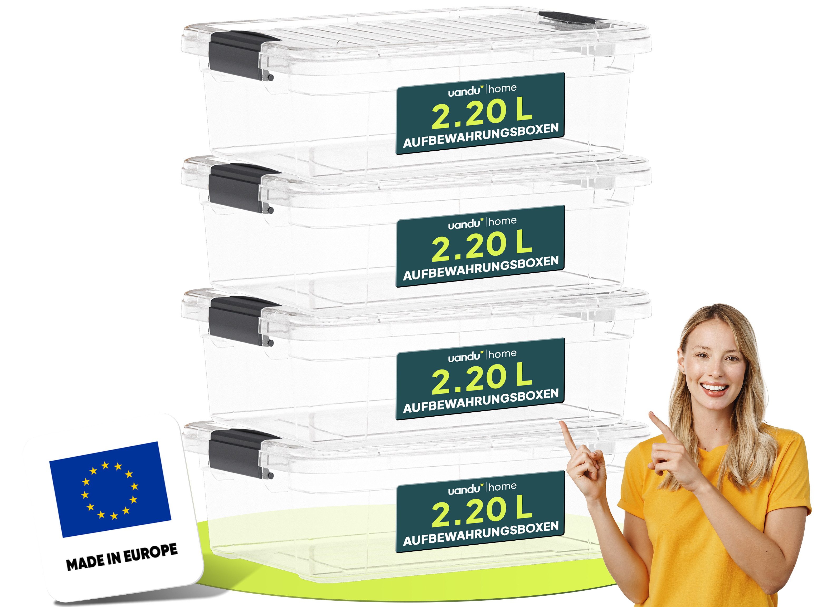 uandu home Aufbewahrungsbox mit Deckel groß günstig online kaufen
