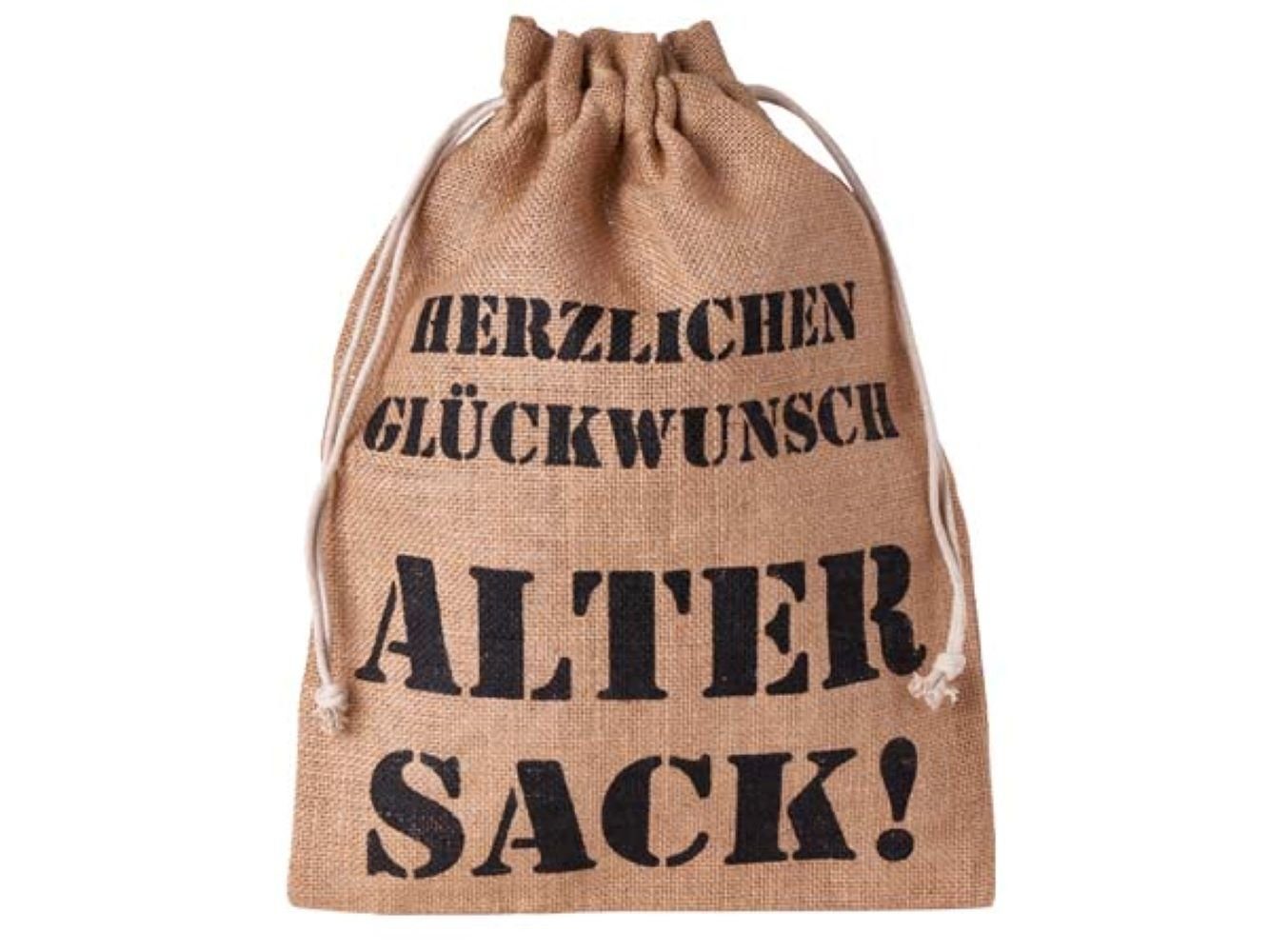 Organzabeutel24 Geschenkbox 1 Geschenkbeutel Alter Sack Herzlichen