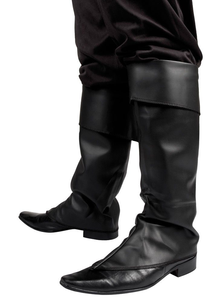 Karneval-Klamotten Kostüm Weihnachtsmann Nikolaus Stiefel Stulpen schwarz, Zubehör Weihnachten