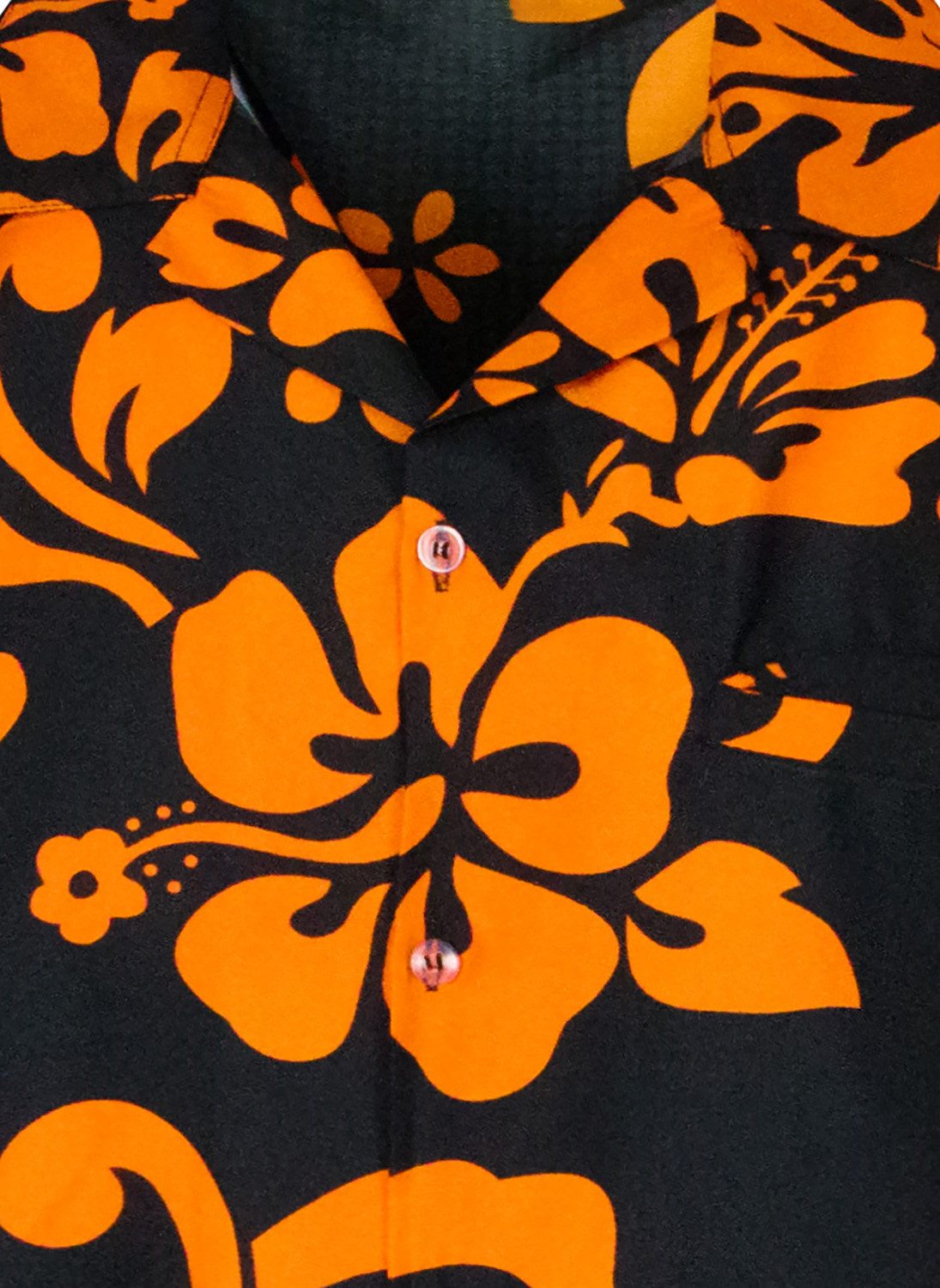 King Kameha Hawaiihemd Hibiscus Übergrößen 7XL-12XL Kurzarm Front-Tasche Stylish Unisex