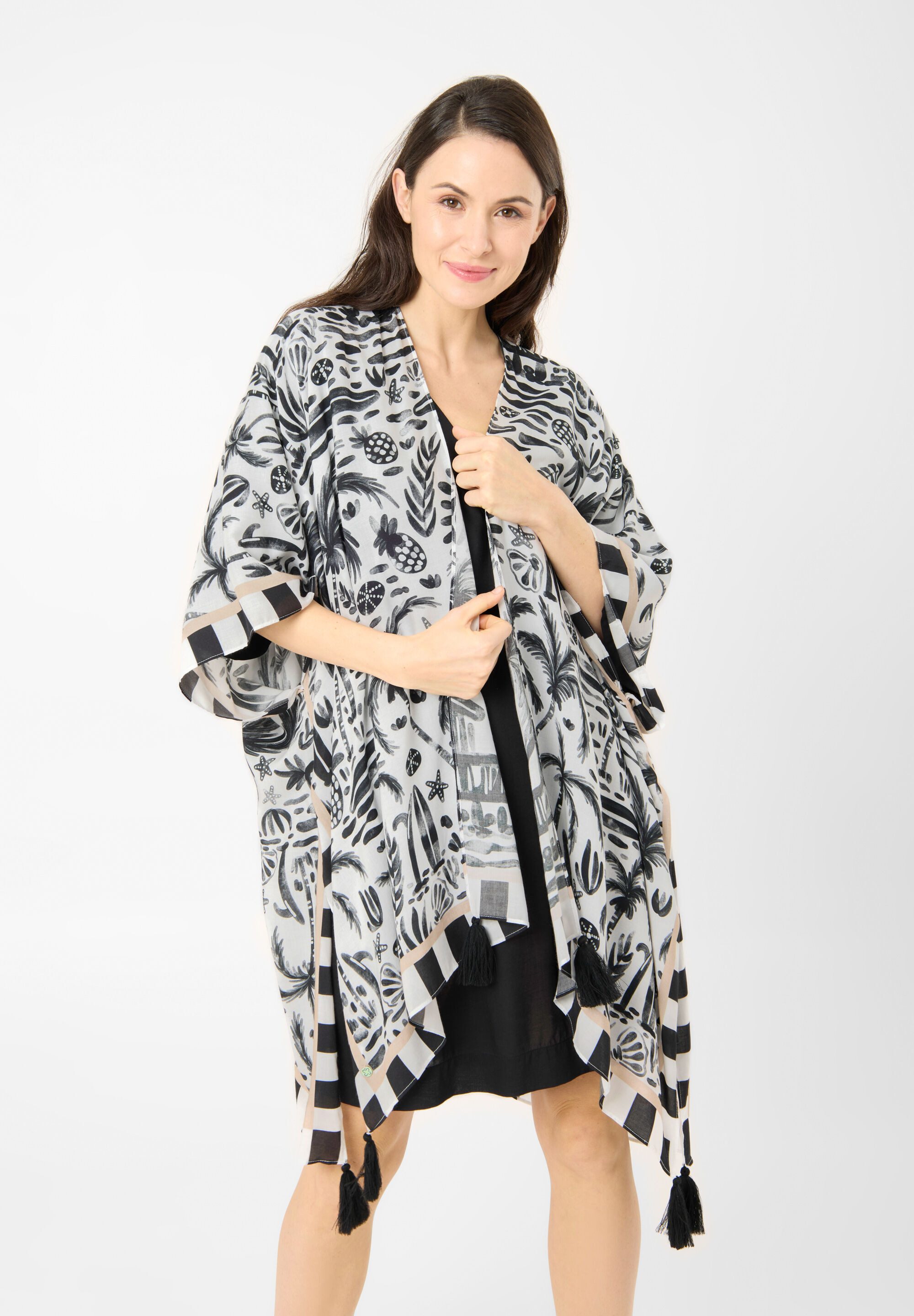 Codello Poncho mit Strand-Motiven