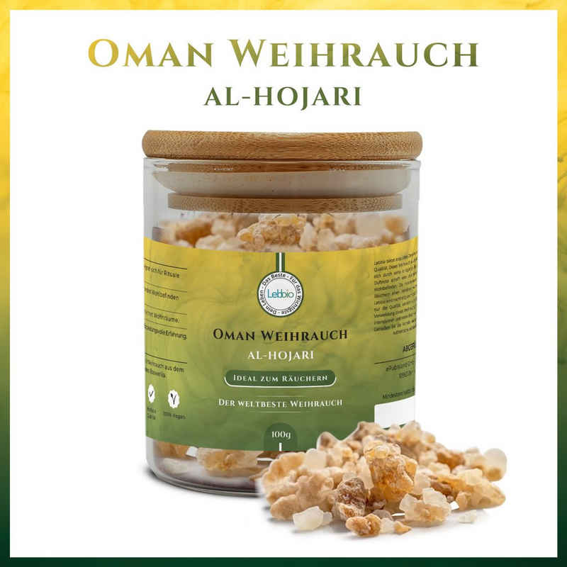 Lebbio Räucherstäbchen-Halter Al-Hojari Oman Weihrauch zum Räuchern – der weltbeste Weihrauch, Zitrusartiger Duft, entspannend