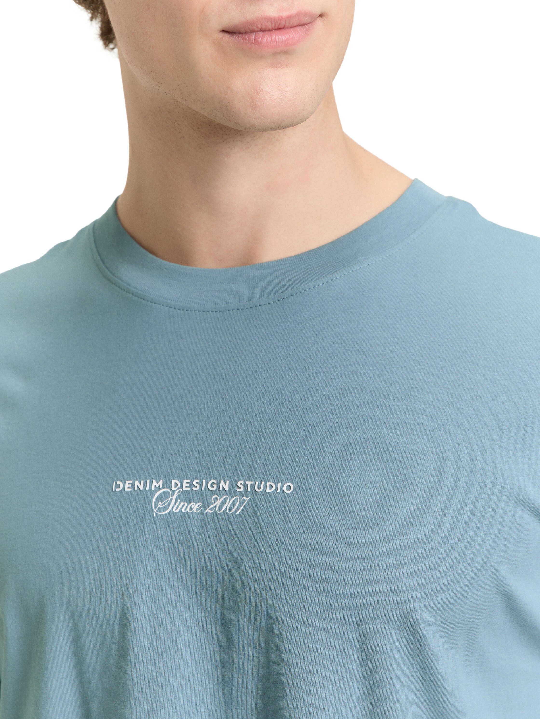 TOM TAILOR Denim T-Shirt mit Schriftzügen – Bild 3 von 5
