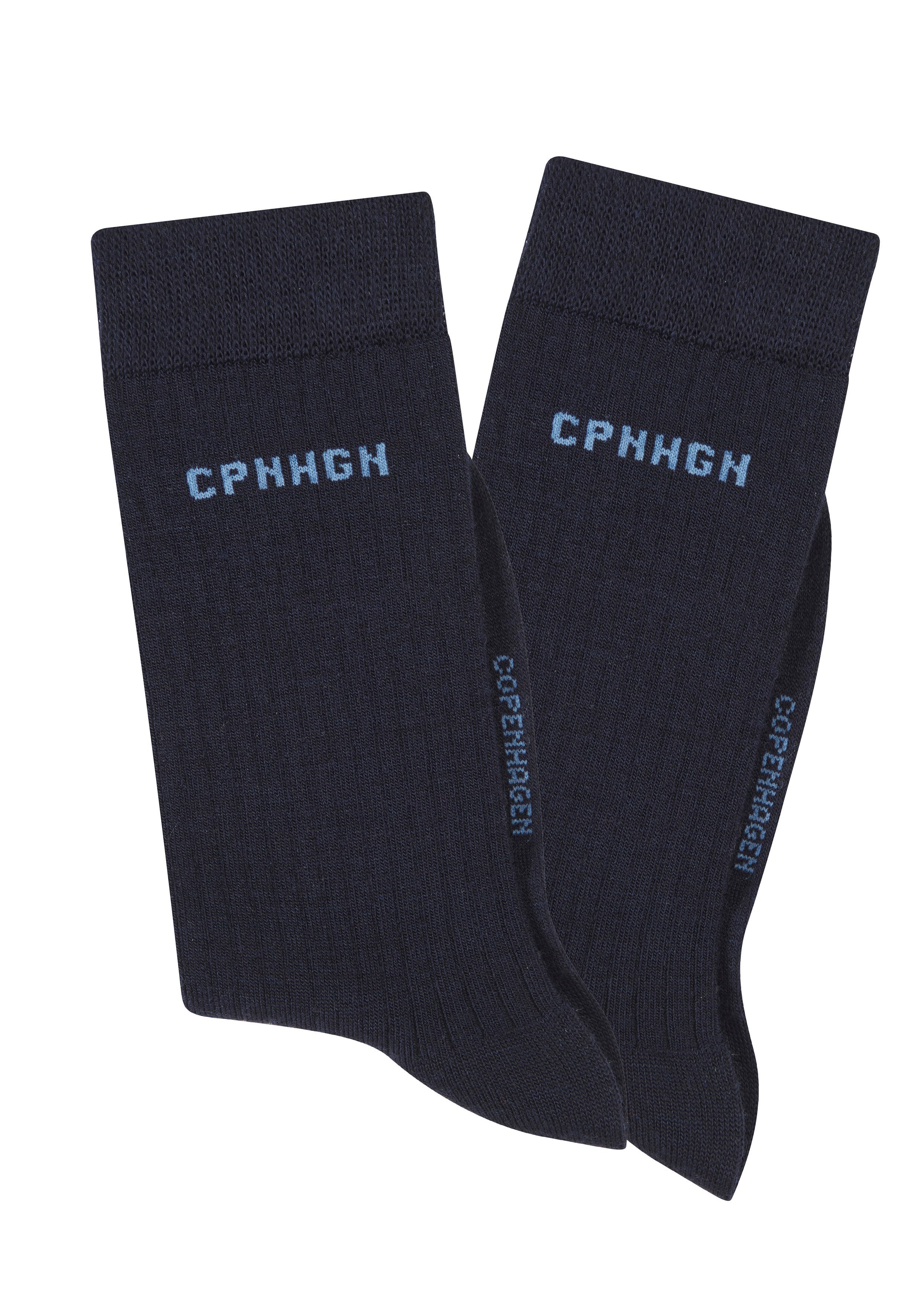 Copenhagen Studios Basicsocken (Packung, 2-Paar) gerippt, mit wärmender Wolle