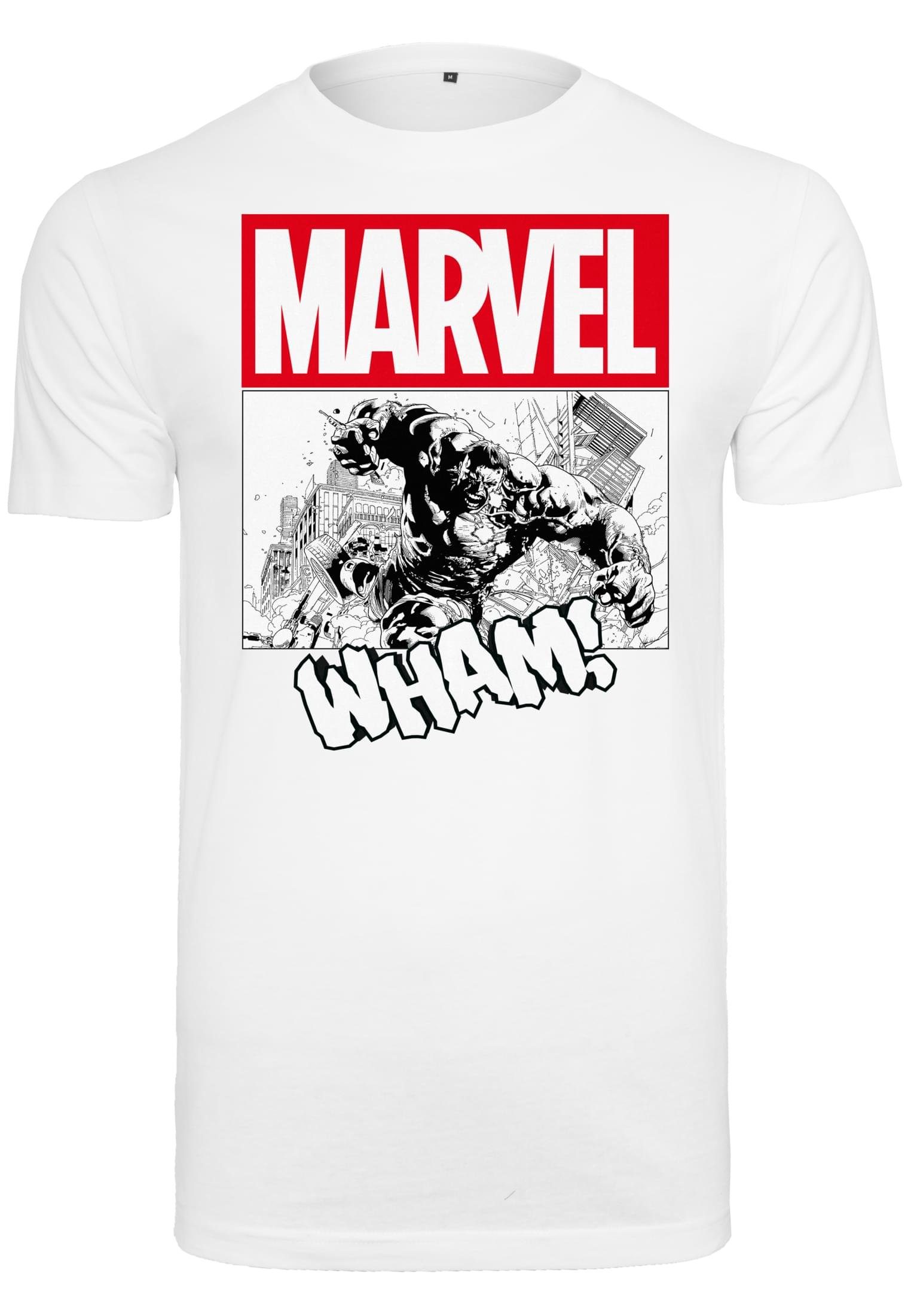 Merchcode Kurzarmshirt Herren Avengers Smashing Hulk Tee (1-tlg) white
