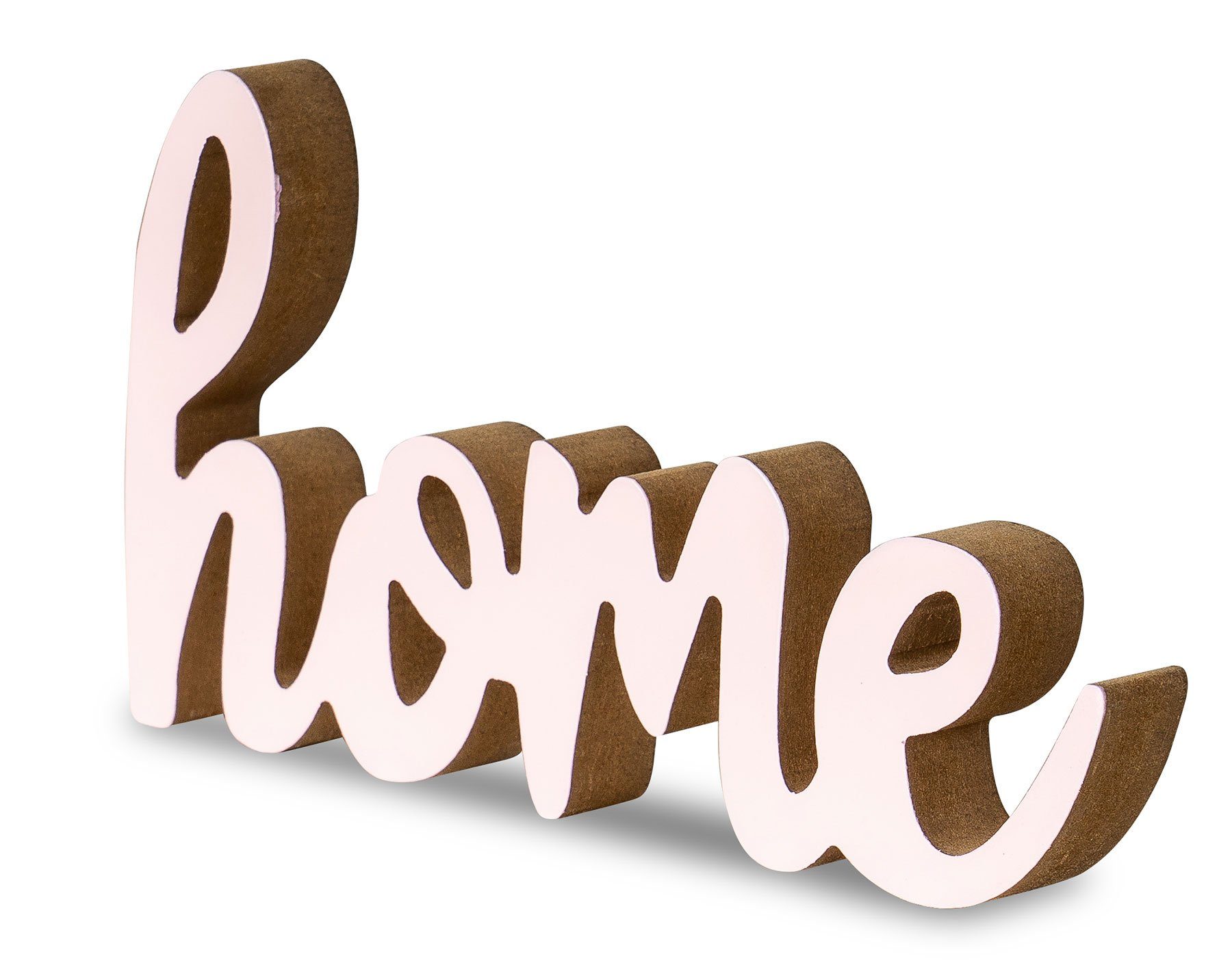 Tischdeko Home Pastell Levandeo® Deko-Schriftzug, Deko Holz Rosa L20cm Schriftzug Aufsteller