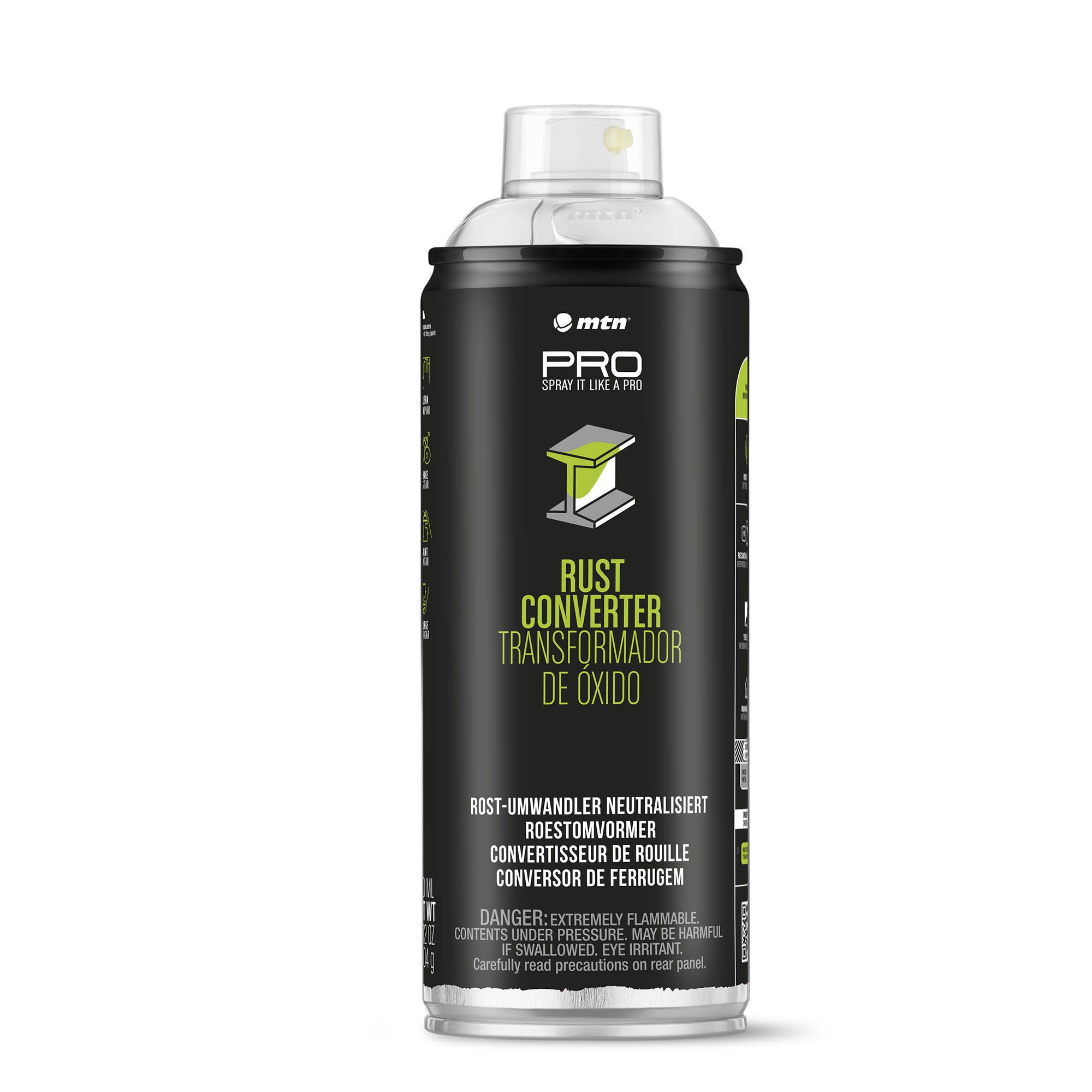 MTN Sprühlack Rostumwandler Spray, Epoxidharz Rostkonverter, überstreichbar, MTN