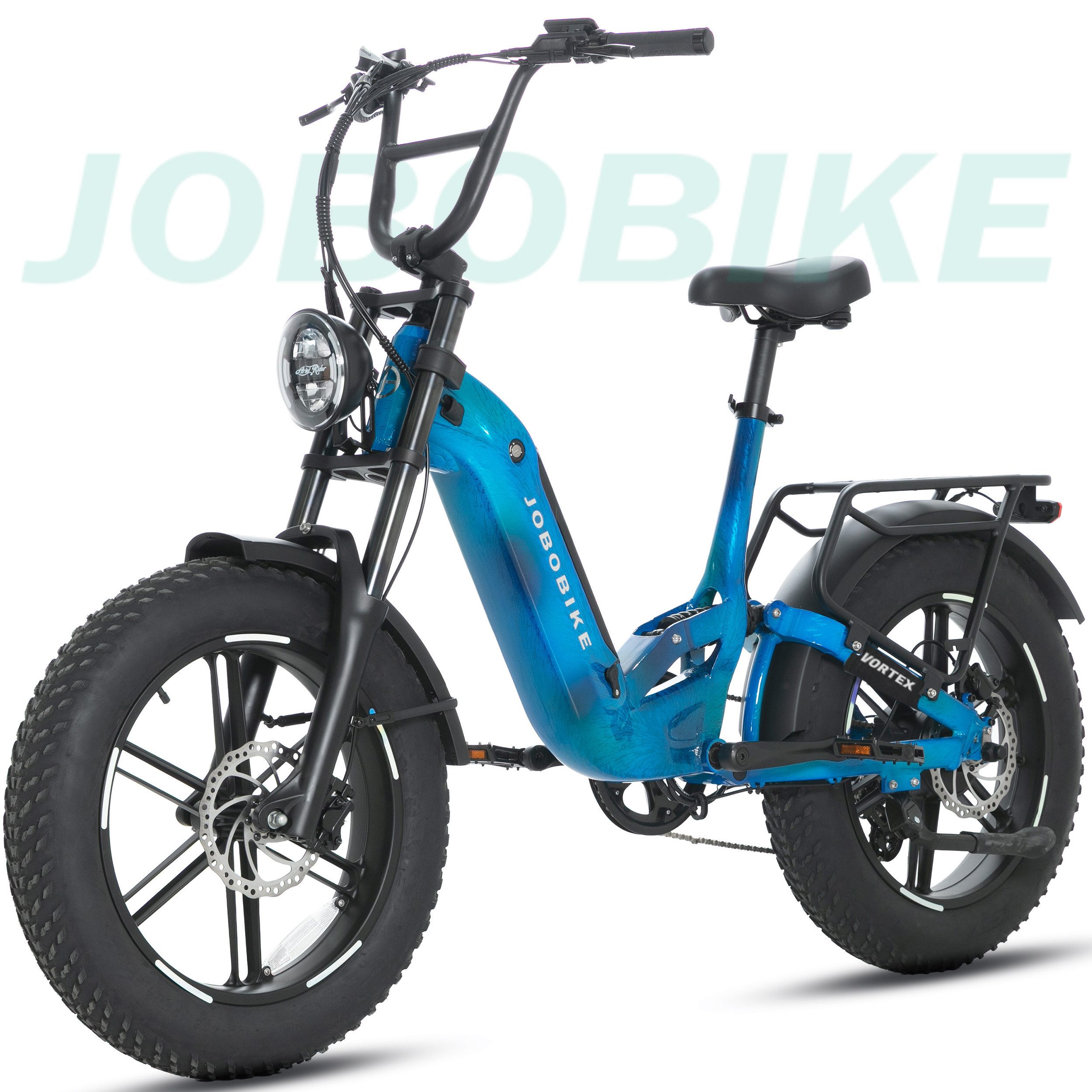 E-Bike Mountainbike 20x4,0 Zoll, 150km, Fully, Vollfederung, für Stadt, Berg und Gelände