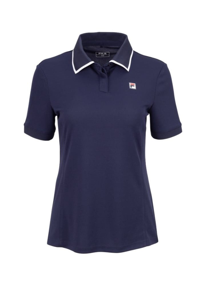 Fila Poloshirt Zadina (rec. Polyester, schnelltrocknend) navyblau Damen