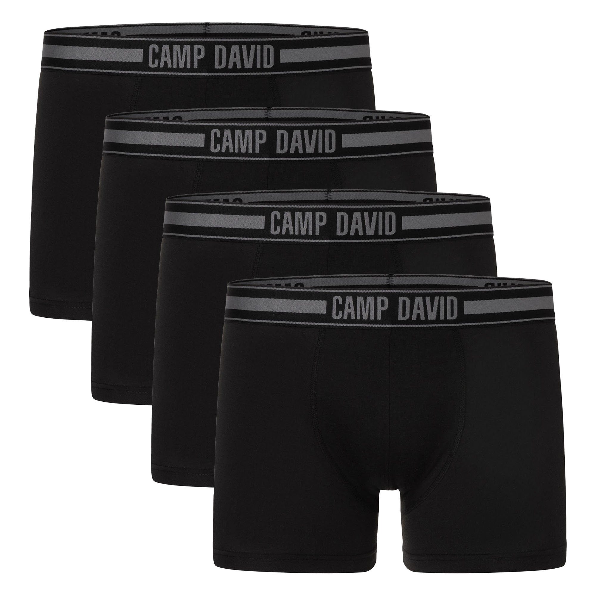 CAMP DAVID Boxer Herren Boxershort 4er Pack Baumwolle (Packung, 4er Pack) günstig online kaufen