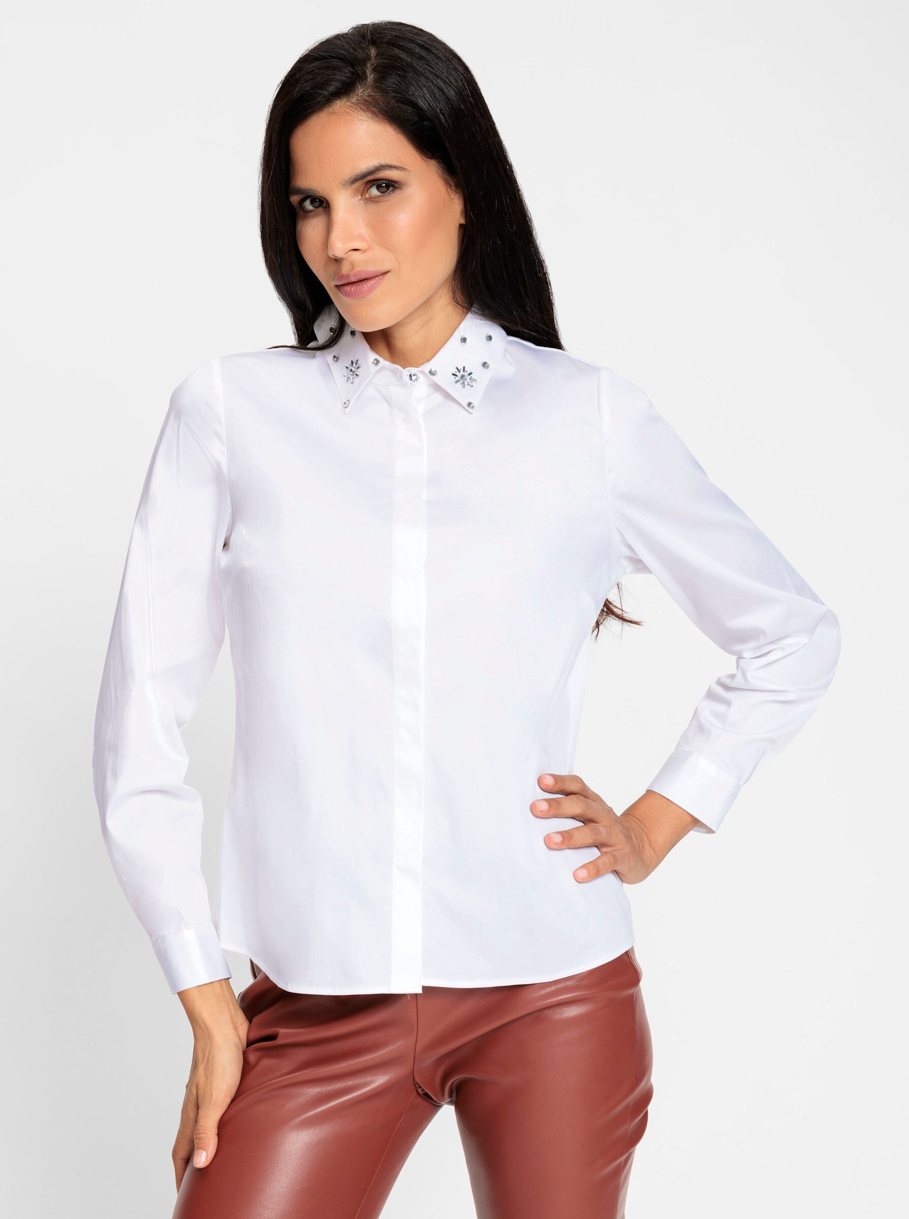 heine Klassische Bluse Bluse Langarm