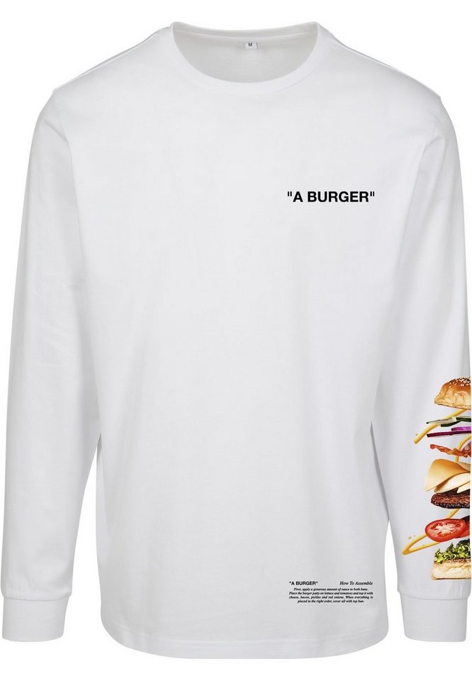 MisterTee T-Shirt Herren Burger Longsleeve (1-tlg)