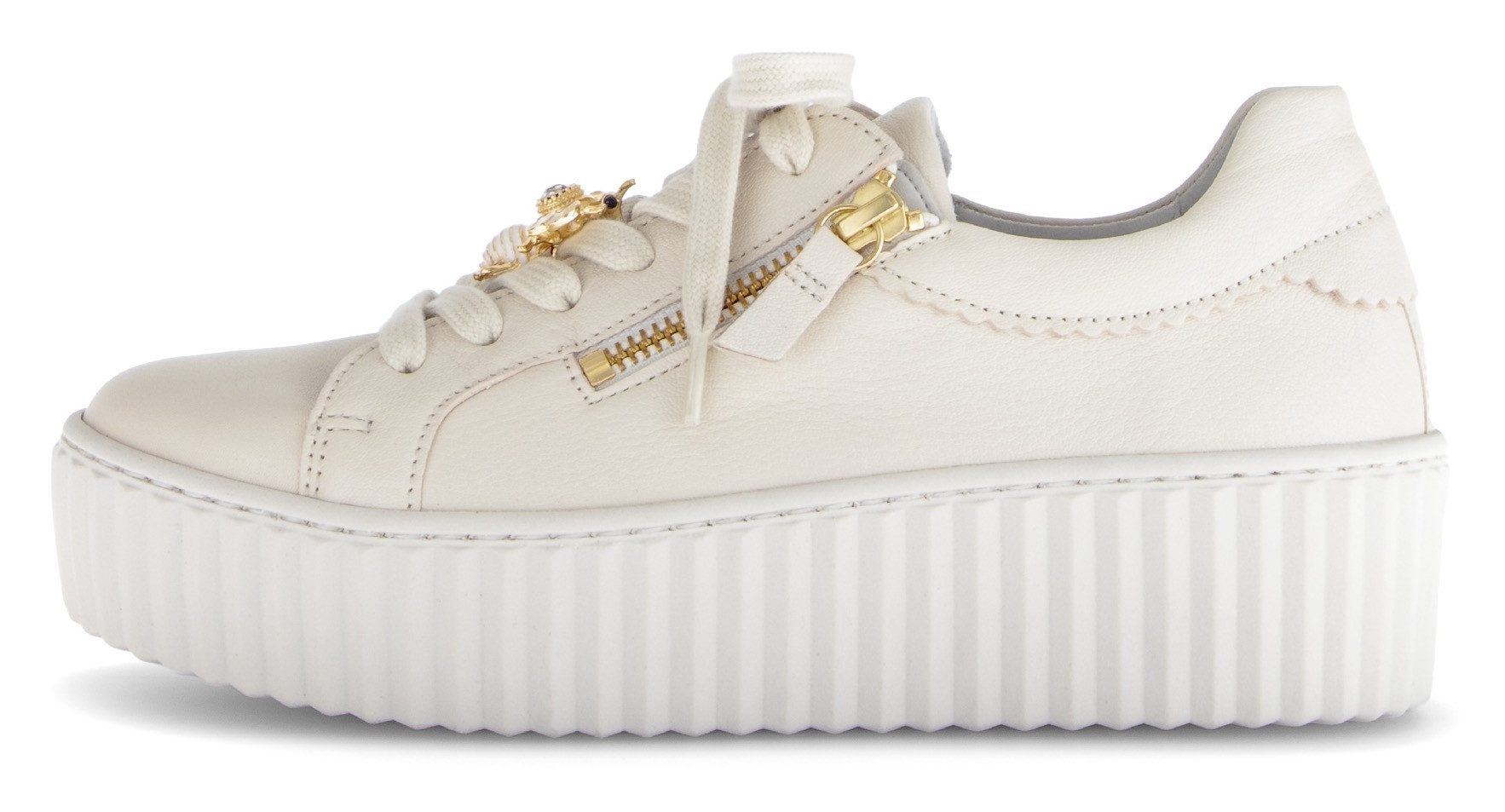 Gabor Plateausneaker Freizeitschuh, Halbschuh, Schnürschuh mit modischem Schmuckelement