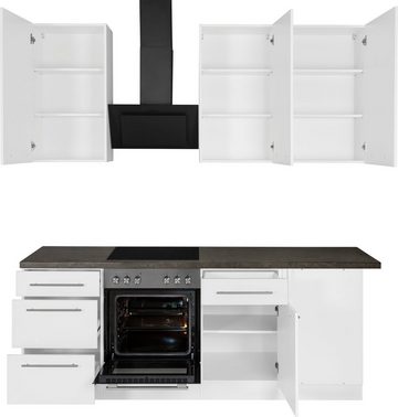 wiho Küchen Winkelküche Unna, mit E-Geräten, Stellbreite 220 x 170 cm