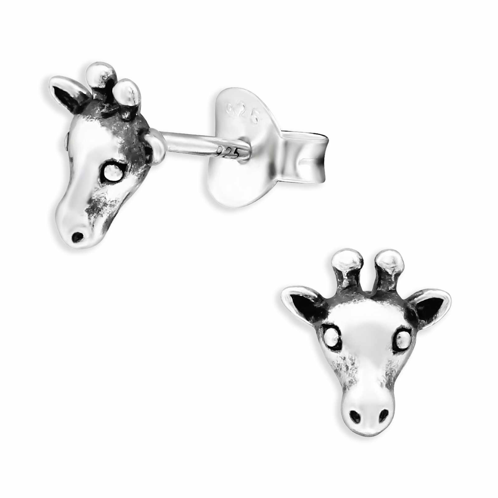 Monkimau Paar Ohrstecker Giraffen Ohrringe Ohrstecker Silber Schmuck (Packung)