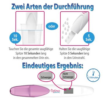 Optimac Schwangerschaftstest DIGITAL, Früh Test 1-St., Digital