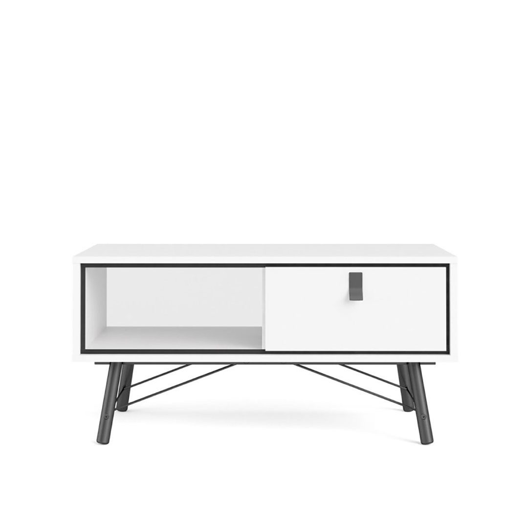 ebuy24 Couchtisch Rye Couchtisch 1 Schublade mattweiss.