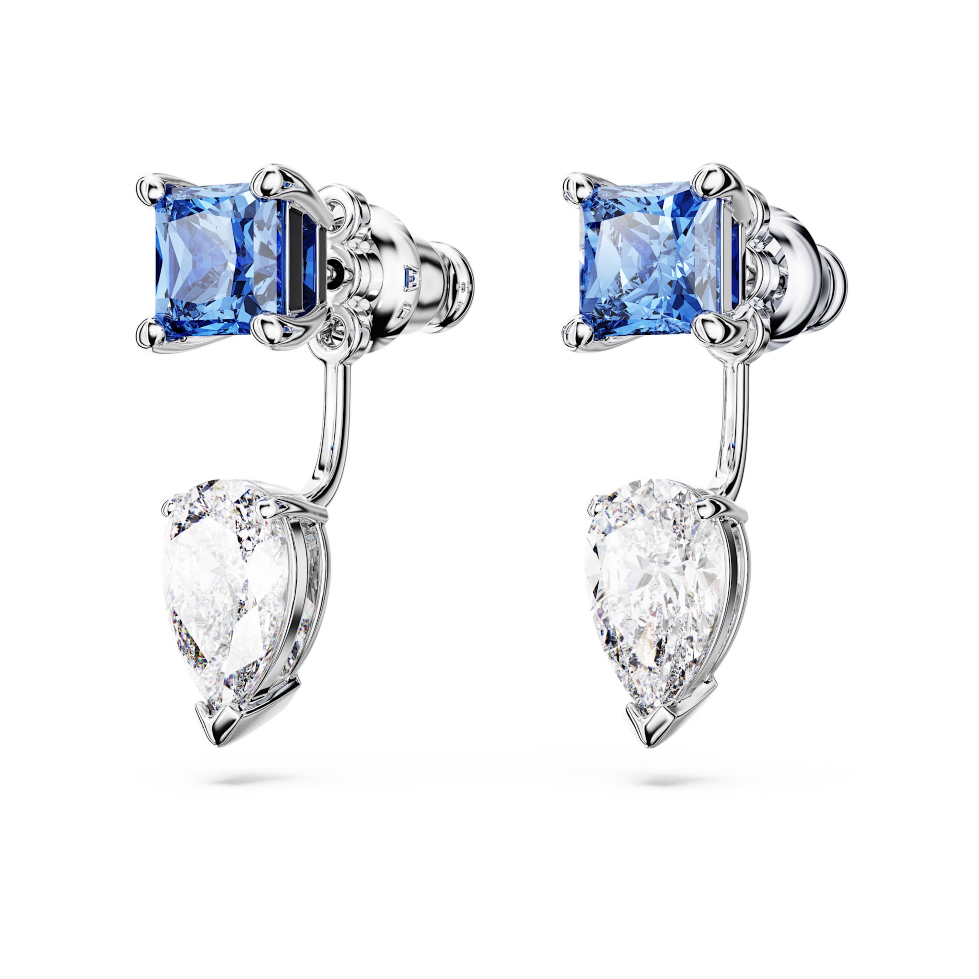 Swarovski Paar Ohrstecker Mesmera earring jackets Mixed cuts, Blue, Rhodium günstig online kaufen