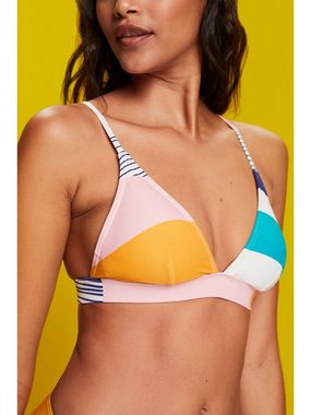 Esprit Bustier-Bikini-Top Wattiertes Bikinitop im Mustermix-Design