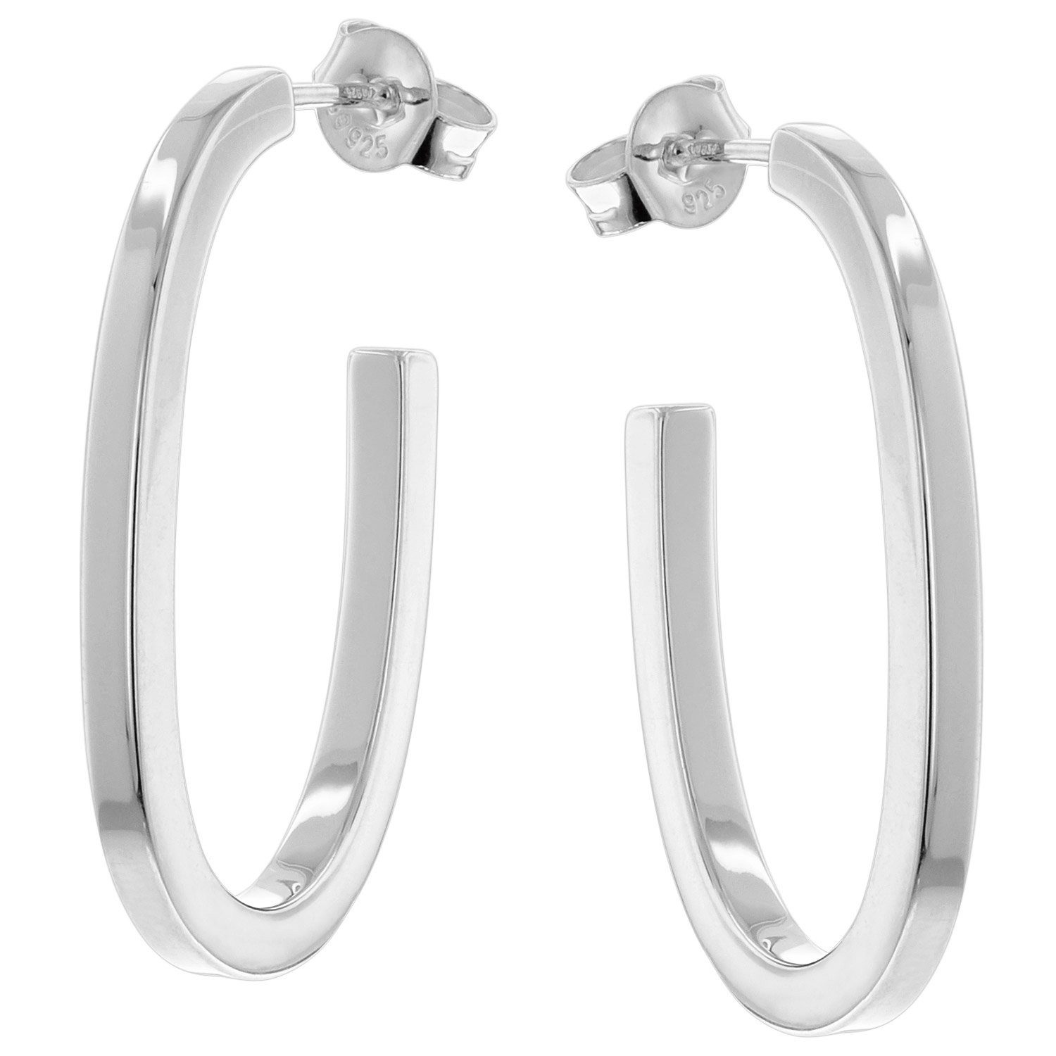 trendor Paar Creolen Damen-925 Silber Steck-30 mm günstig online kaufen