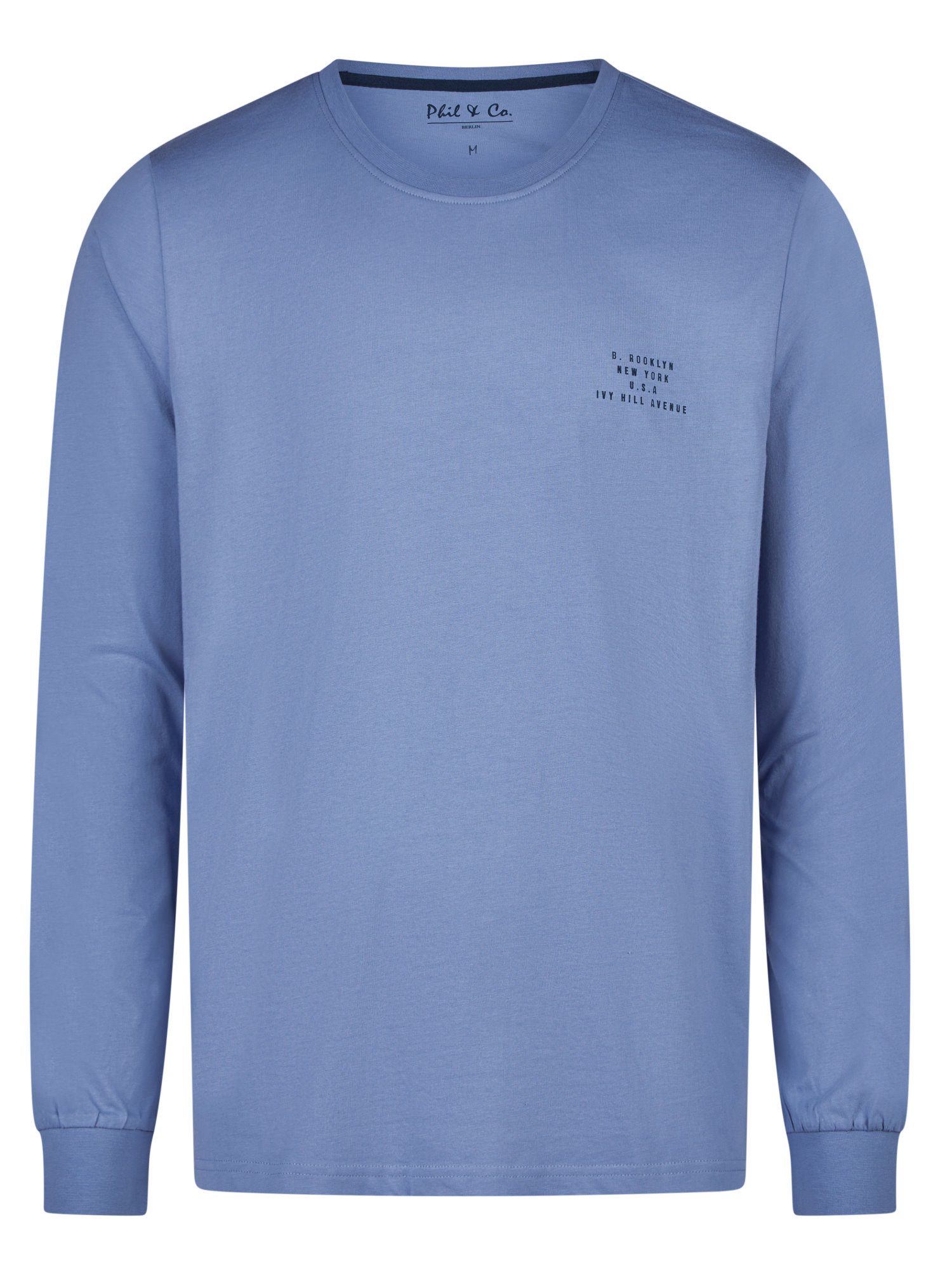 Pyjamaoberteil Herren Pyjamashirt Langarm