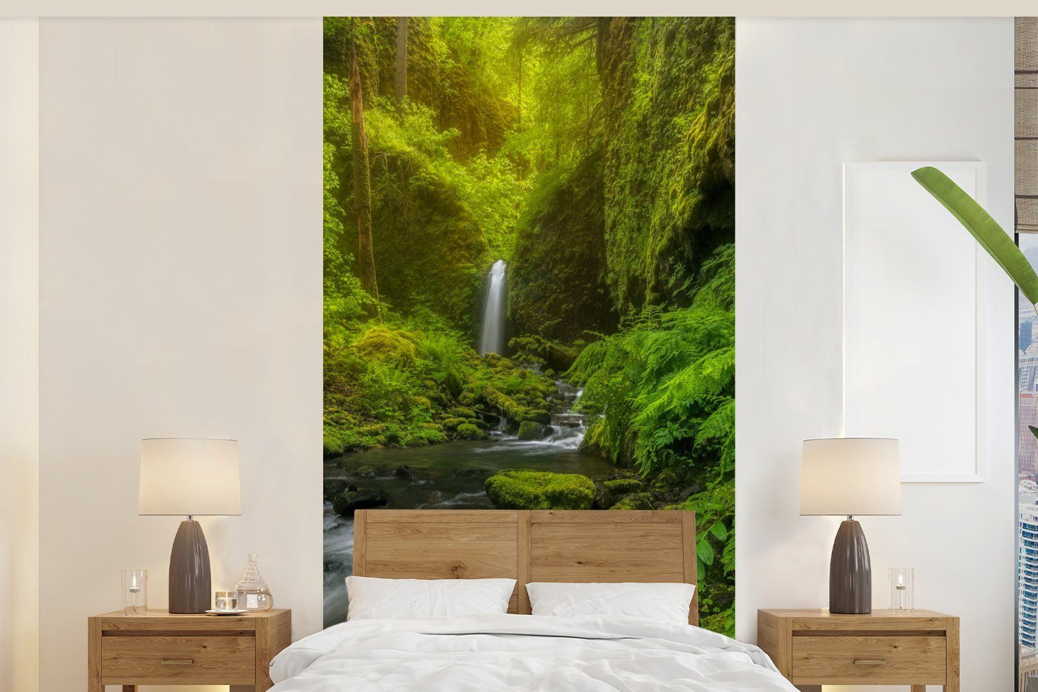 MuchoWow Fototapete Schönes Bild vom Dschungel, Matt, bedruckt, (2 St), Vliestapete für Wohnzimmer Schlafzimmer Küche, Fototapete