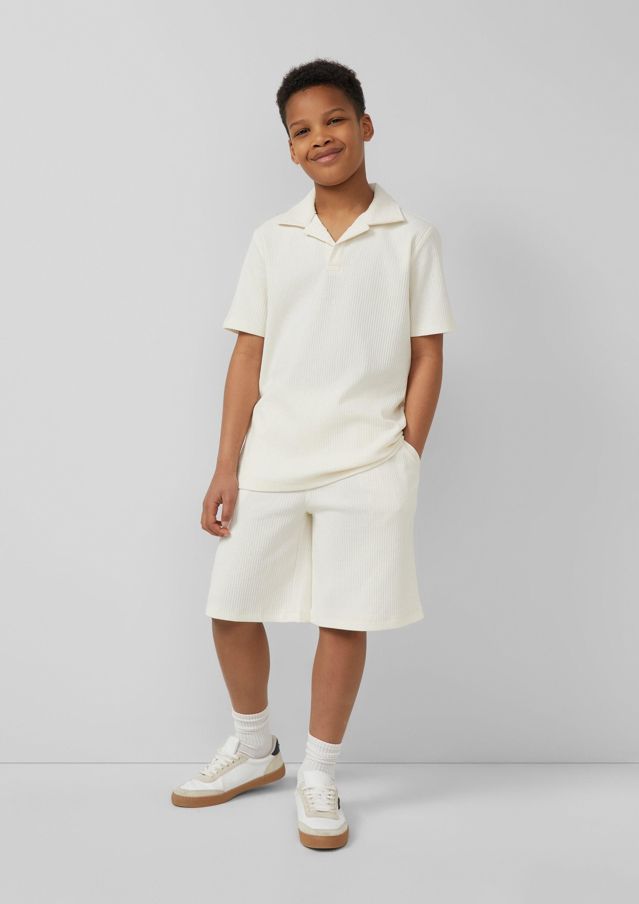 s.Oliver Kurzarmshirt Polo-Shirt Strukturiertes Poloshirt