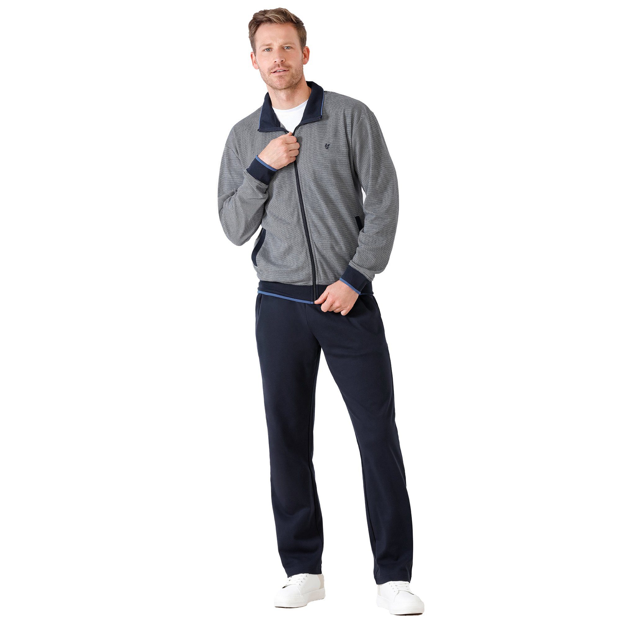 Hajo Sweatshirt Herren Trainingsanzug Baumwolle günstig online kaufen