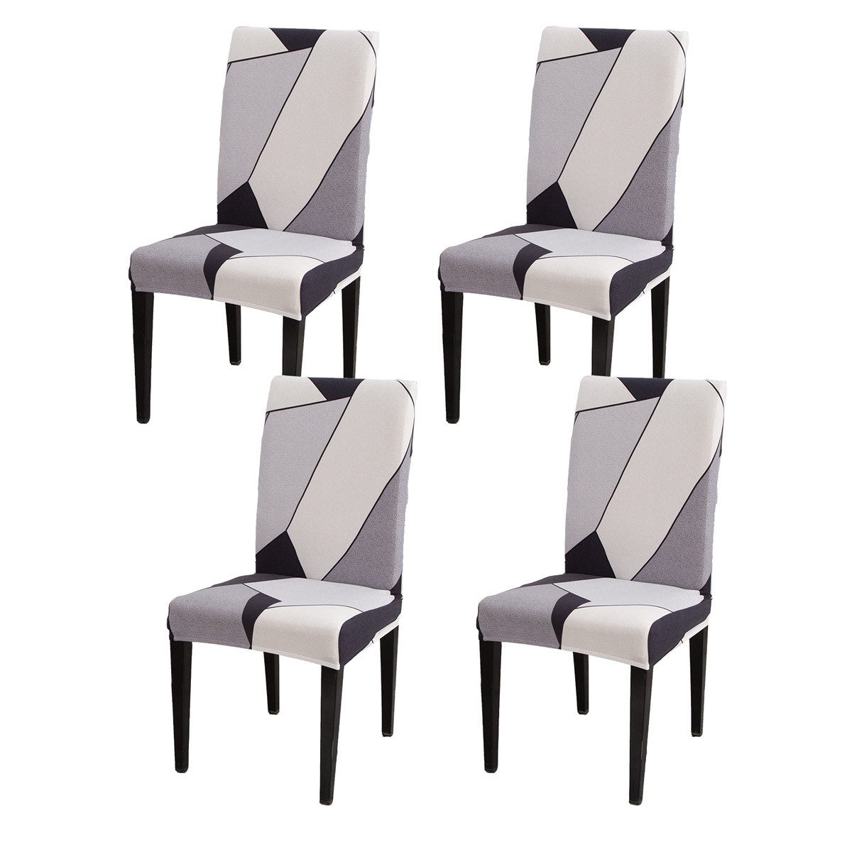 Vivi Idee Stuhlbezug Stuhlhussen 4/6er Set Spannbezug für Esszimmerstühle Schwingstuhl, Elastische Waschbar Hochzeit Büro Partys Deko