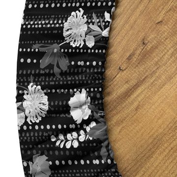 Abakuhaus Tischdecke Rundum-elastische Stofftischdecke, Blumen Tupfen-Anhänger Blumen