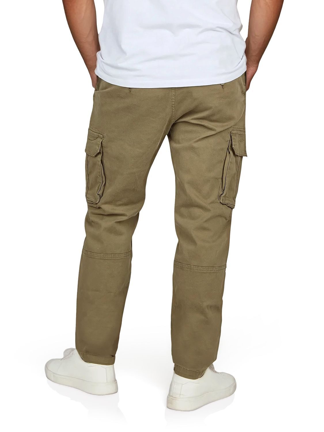 DENIMFY Cargohose Herren Stoffhose DFLuke Tapered Fit Freizeithose mit Stretch