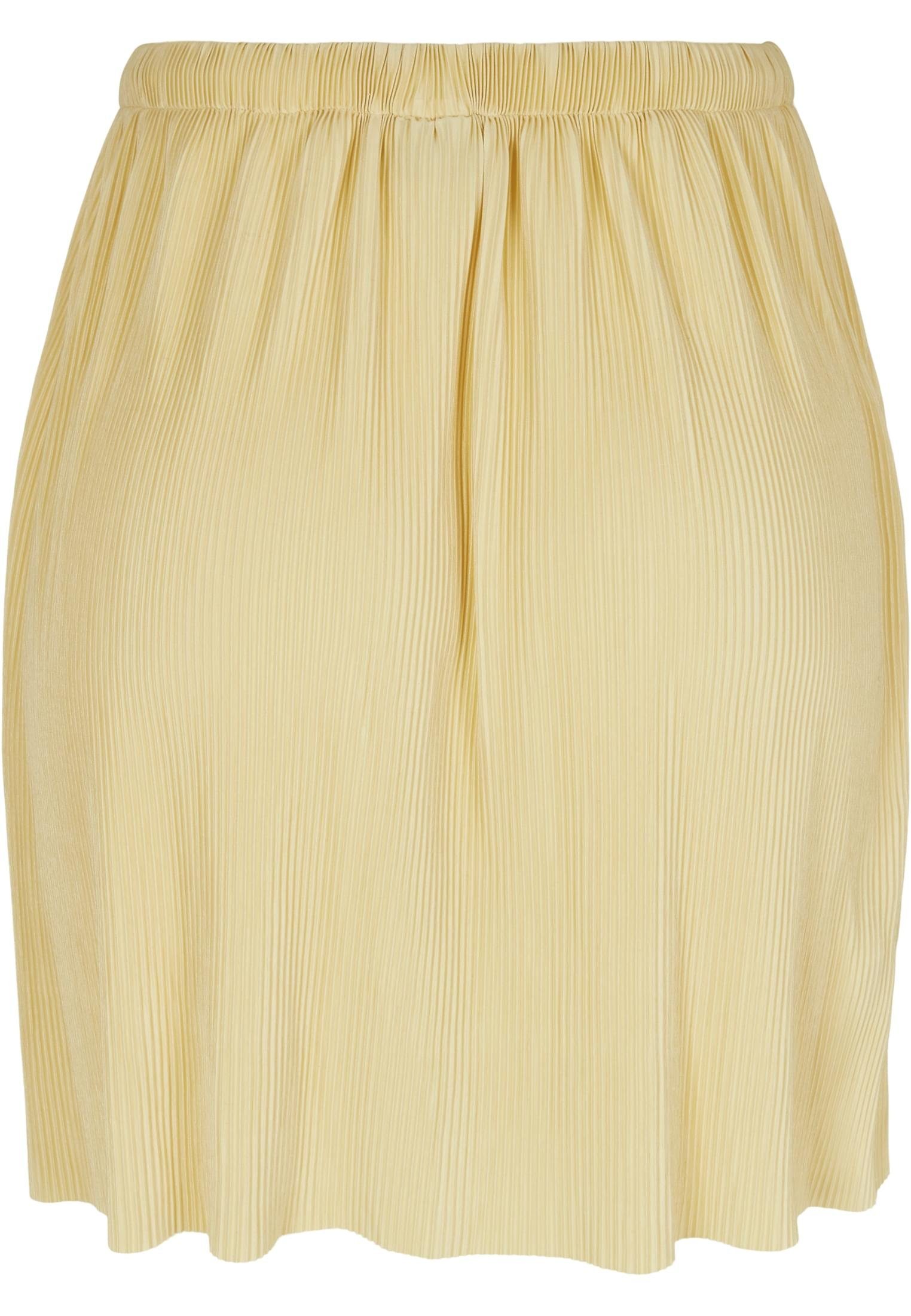 (1-tlg) CLASSICS Jerseyrock Mini Ladies URBAN Damen Skirt softyellow Plisse